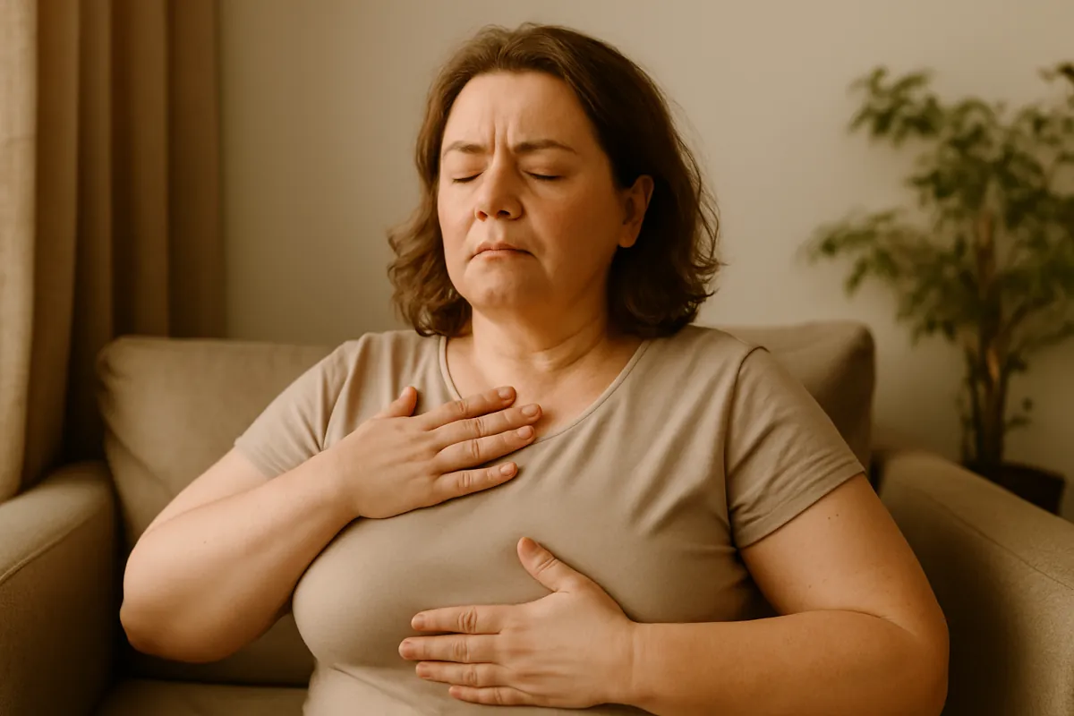mujer haciendo tecnicas de relajación para la ansiedad